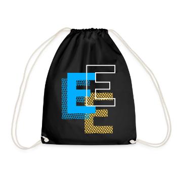 E Design - Drawstring Bag - black - Front
