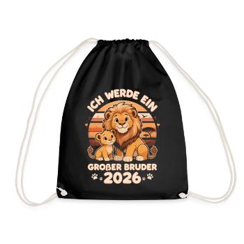 I'm going to be A big brother in 2026 - Drawstring Bag - black - Front