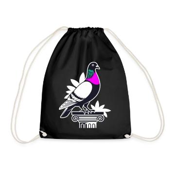Pigeon mignon drôle cadeau pour pigeon chuchoteur - Sac de sport léger - noir - Devant