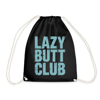Lazybuttclub Gym Fitness Workout - Drawstring Bag - black - Front