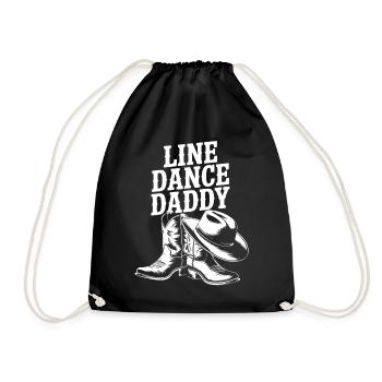 Line Dance Daddy Boots - Drawstring Bag - black - Front