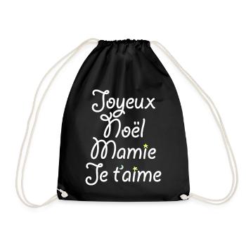 Merry Christmas Granny I love you - Drawstring Bag - black - Front