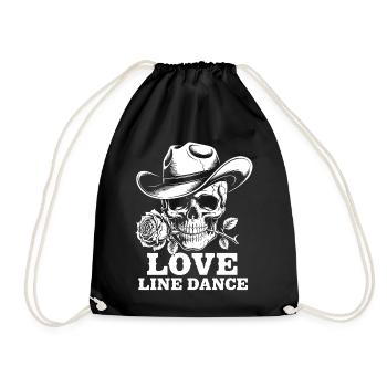 Danse en ligne d’amour Cowboy Skull - Sac de sport léger - noir - Devant