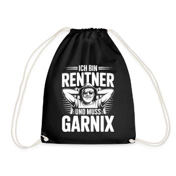 Ich bin Rentner - Turnbeutel - Schwarz - Vorne