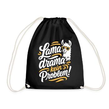 Kein Panik Lama Spruch Lustig Design - Turnbeutel - Schwarz - Vorne