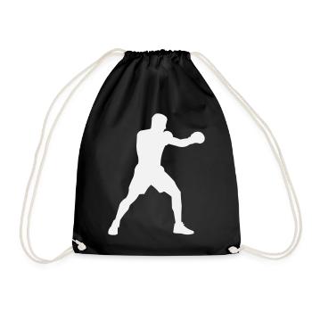 Boxsilhouette Kraftschub - Turnbeutel - Schwarz - Vorne