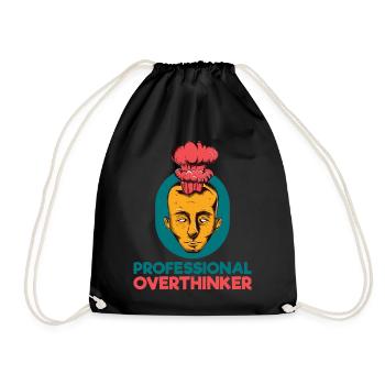 Professional Overthinker - Turnbeutel - Schwarz - Vorne
