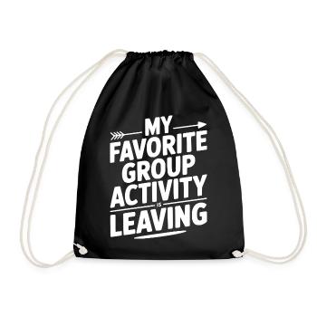 Mon activité de groupe préférée est de partir - Sac de sport léger - noir - Devant