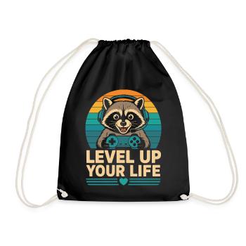 Améliorez votre vie, joueur de ratons laveurs - Sac de sport léger - noir - Devant