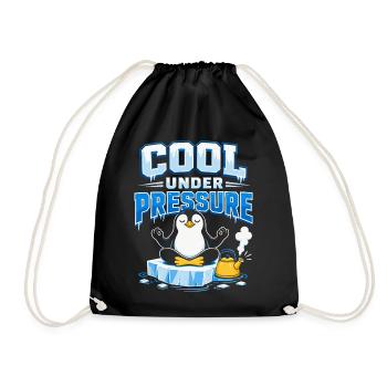 Méditation du pingouin à la froideur sous pression - Sac de sport léger - noir - Devant