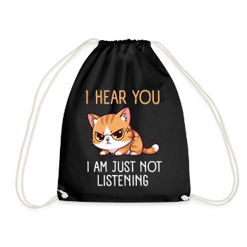 Cadeau drôle de maman chat pour la folle des chats - Sac de sport léger - noir - Devant