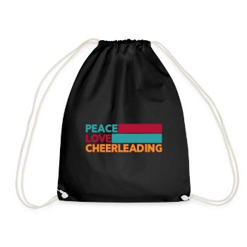 Peace Love Cheer Cheerleading Cheerdance Sports Tu - Turnbeutel - Schwarz - Vorne