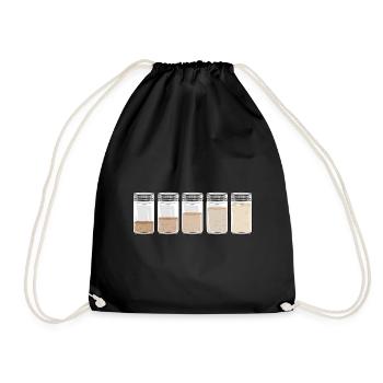 Sourdough I Sourdough Starter Evolution I Bread - Drawstring Bag - black - Front
