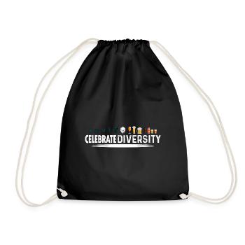 Celebrate Diversity Homebrewing Homebrew Craftbeer - Turnbeutel - Schwarz - Vorne