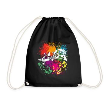 Cats Colors Music. Chats, couleurs, musique - Sac de sport léger - noir - Devant