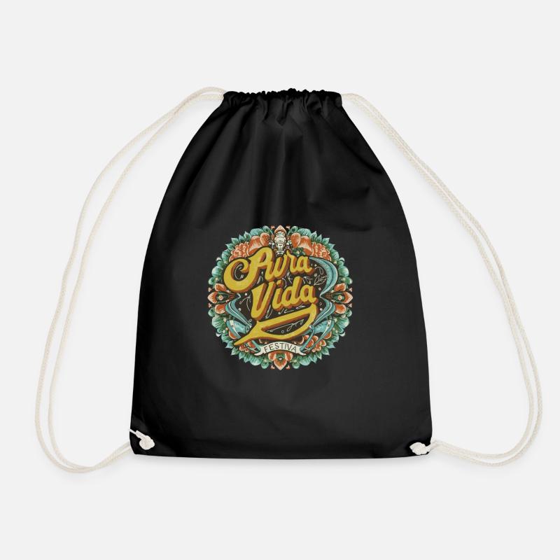 Entdecken Sie die Pura Vida Essenz: Wear Joy - Turnbeutel - Schwarz