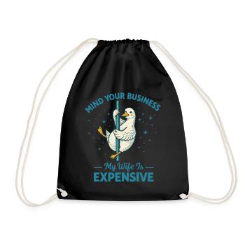 Enten-Stangen-Tanz Humor Ehemann Ehefrau Lustiges Geschenk - Turnbeutel - Schwarz - Vorne