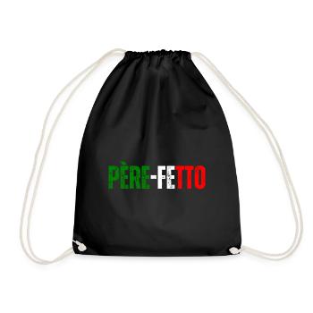 Père Fetto, Pere Origine Italie Papa Italien Homme - Sac de sport léger - noir - Devant