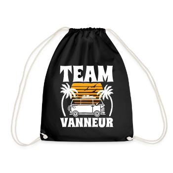 Team Vanneur Humour Camping Blagueur - Sac de sport léger - noir - Devant