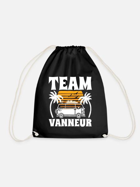 Team Vanneur Humour Camping Blagueur - Sac de sport léger - noir