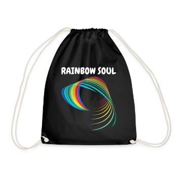 Rainbow soul gift - Drawstring Bag - black - Front