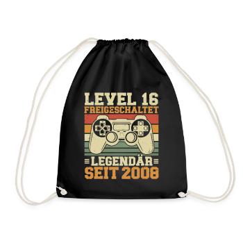 Niveau 16 Débloqué Légendaire depuis 2008 - Sac de sport léger - noir - Devant