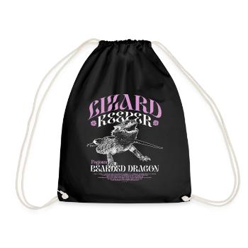 Bearded Dragon Pogona Bearded Dragons - Drawstring Bag - black - Front