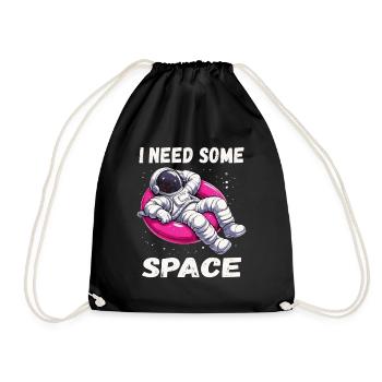 Ich brauche etwas Freiraum - Entspannter Astronaut - Turnbeutel - Schwarz - Vorne