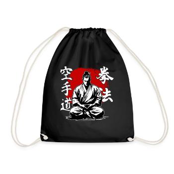 Samurai Kenpo Karate Martial Arts Style - Drawstring Bag - black - Front