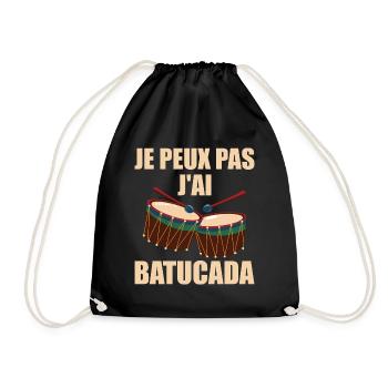 I Can't I Batucada - Humor Music - Drawstring Bag - black - Front