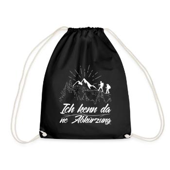 ICH KENN DA NE ABKÜZUNG - Wandershirt - Turnbeutel - Schwarz - Vorne