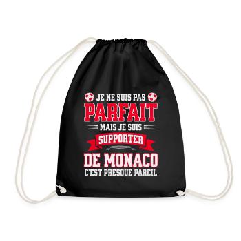 Supporter Football Monaco Fier D'Être Monégasque - Sac de sport léger - noir - Devant