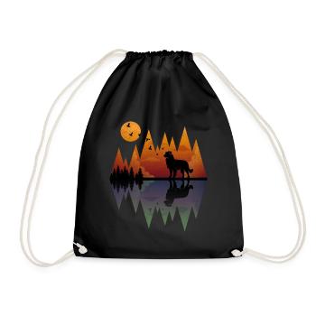Mountain Australian Shepherd - Drawstring Bag - black - Front