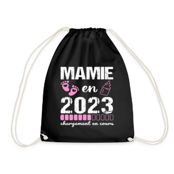 Mamie en 2023 annonce naissance cadeau grand-mère - Sac de sport léger - noir - Devant