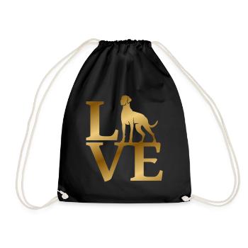 Amour Grand Danois - Sac de sport léger - noir - Devant