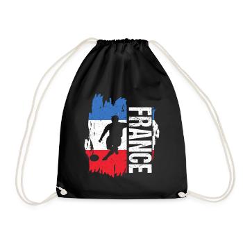France équipe de football cadeau pour footballeur - Sac de sport léger - noir - Devant