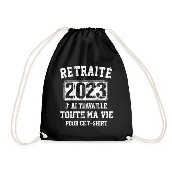 Retraité 2023 humour retraite cadeau pour retraité - Sac de sport léger - noir - Devant