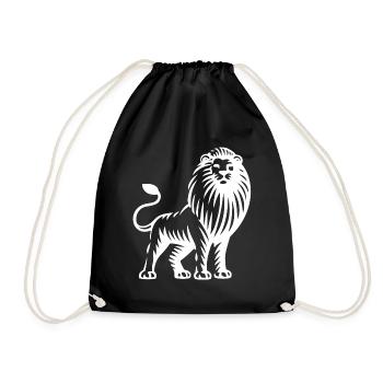 Lion - Drawstring Bag - black - Front