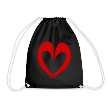 CŒUR. CŒURS. SAINT VALENTIN. HEART. BISOU. SMACK. - Sac de sport léger - noir - Devant