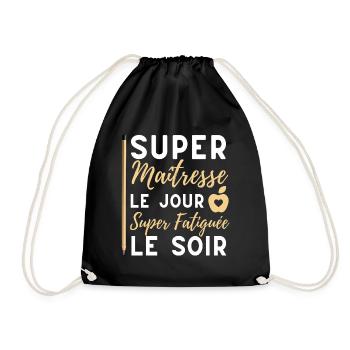 Super maitresse humour maîtresse cadeau femme - Sac de sport léger - noir - Devant