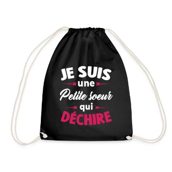 Je Suis Une Petite soeur Qui Déchire - Sac de sport léger - noir - Devant