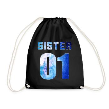 sister 01 sister 02 sister 03 Galaxy style - Turnbeutel - Schwarz - Vorne