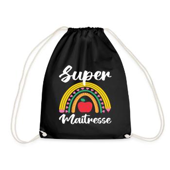 Super maitresse cadeau maîtresse d' école. - Sac de sport léger - noir - Devant