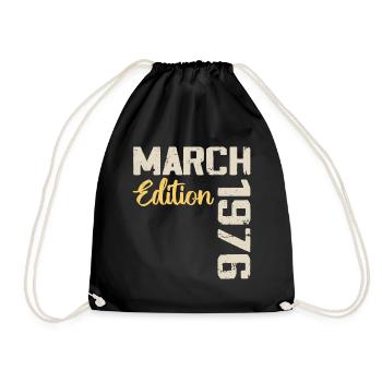 Mars 1976 Cadeau Anniversaire Mars 1976 - Sac de sport léger - noir - Devant