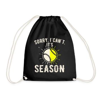 Sorry I Can't Its Baseball Season - Sac de sport léger - noir - Devant
