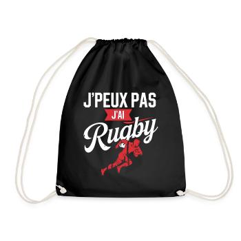 J'peux Pas, J'ai Rugby - Sac de sport léger - noir - Devant