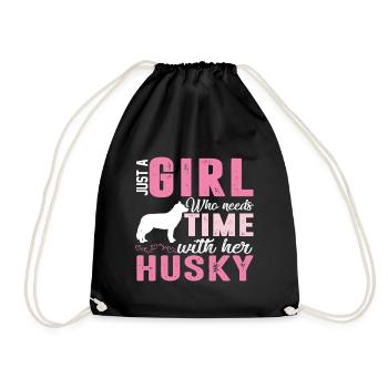 chien de traîneau - Sac de sport léger - noir - Devant