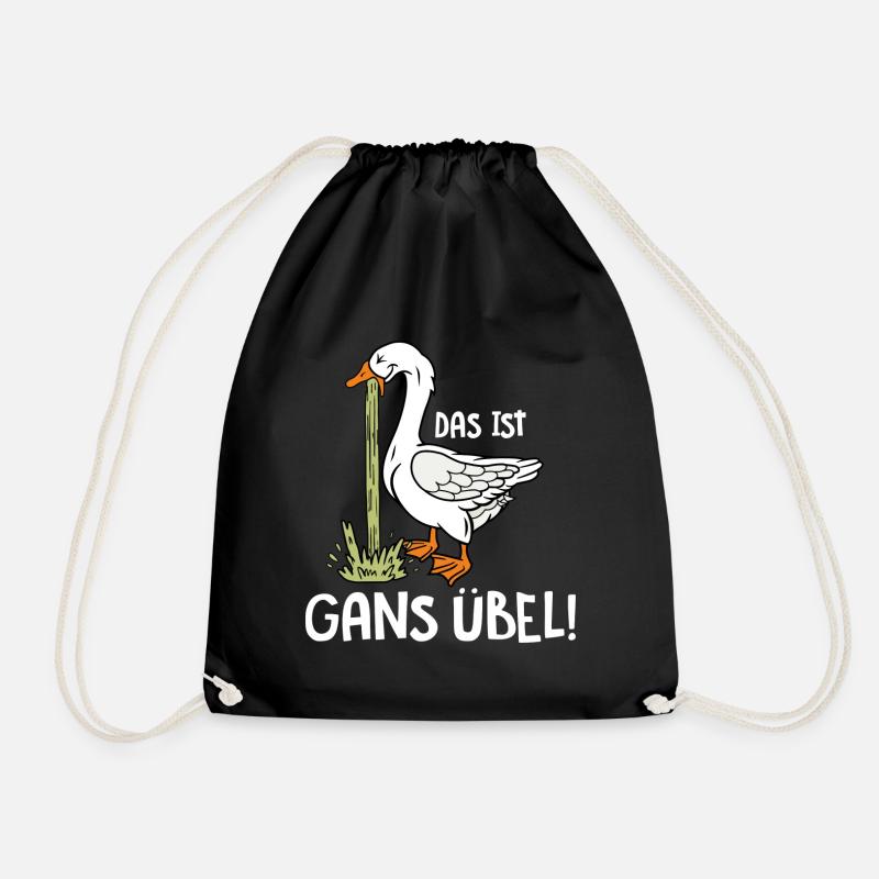 Gans übel - Turnbeutel - Schwarz