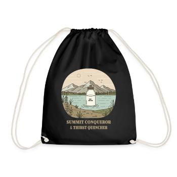 Randonneurs au sommet et désaltérants - Sac de sport léger - noir - Devant