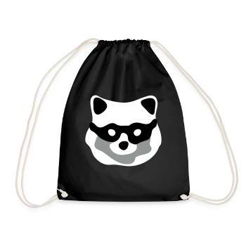 rogue racoon - Drawstring Bag - black - Front